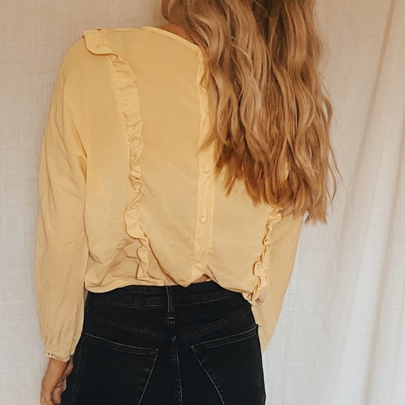 Yellow Ruffled Top - Picture 4 of 4